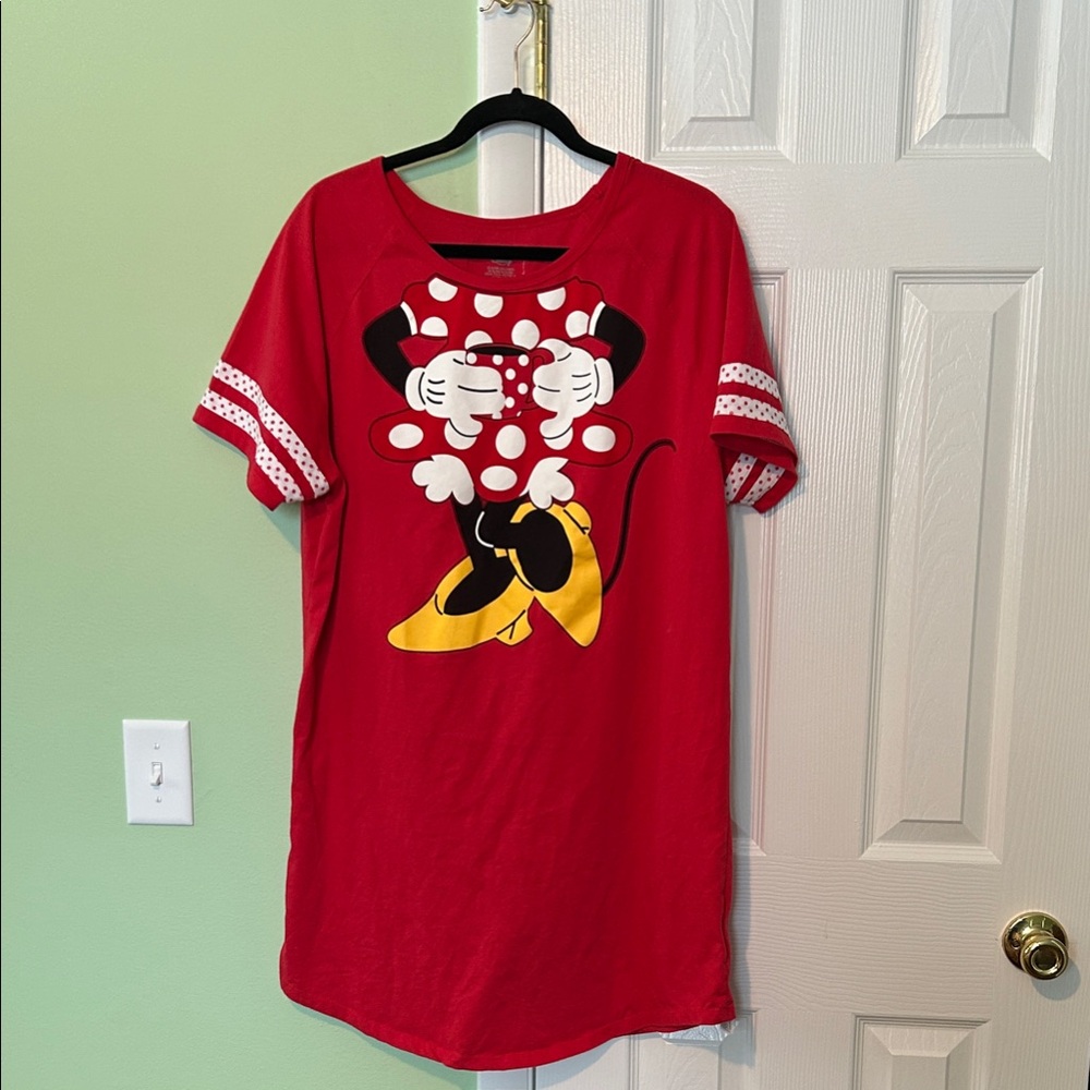 Red Minnie Mouse Graphic T-Shirt Dress